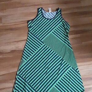 Faded Glory Geometric Green and Black Maxi Dress